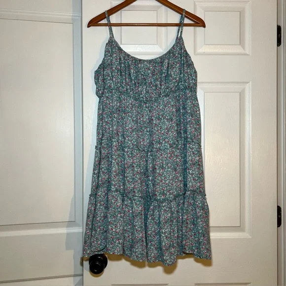 Lucky Brand Multi Tiered Sleeveless Floral Mini Dress - Picture 1 of 7